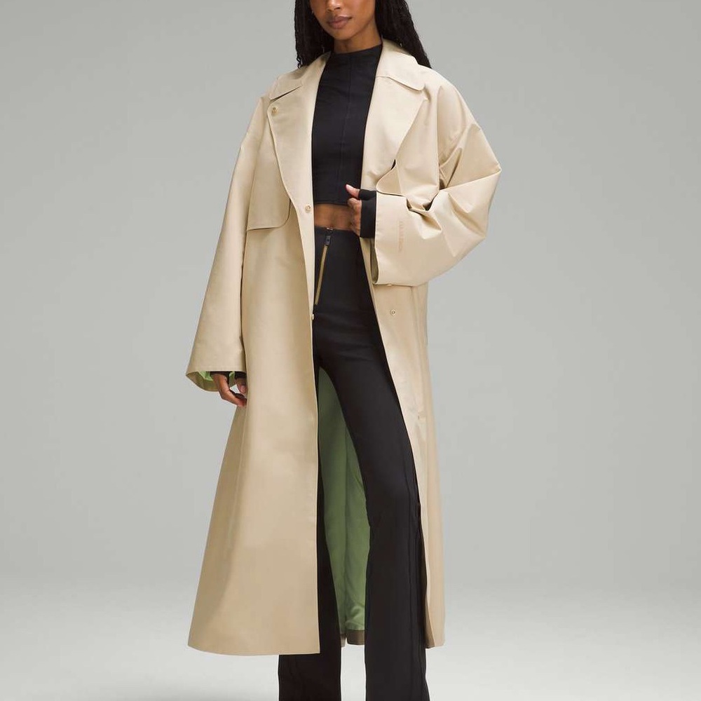 lululemon athletica oversized tie-waist Trench Coat Tan